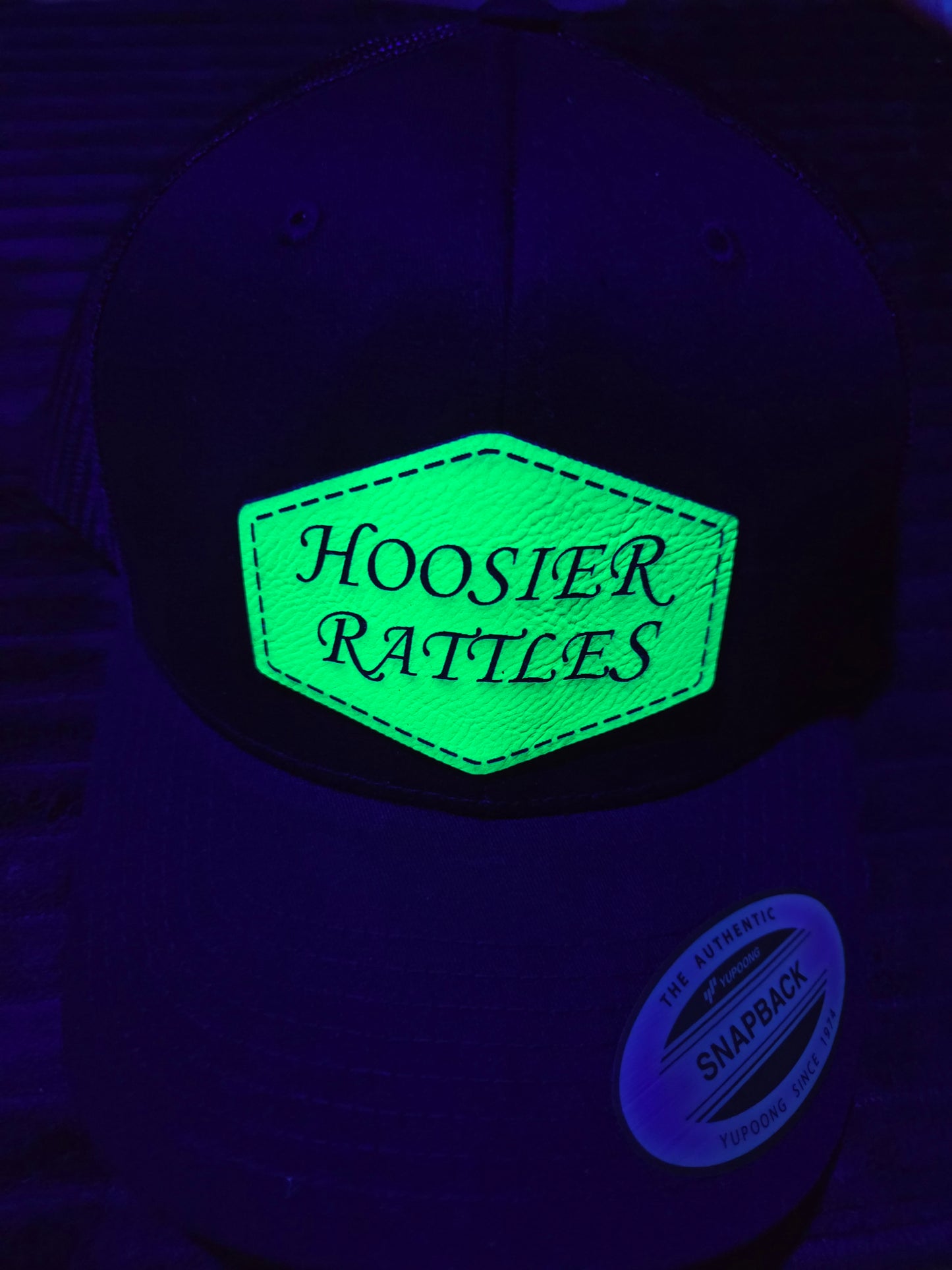 Hoosier Rattles Leather patch hats