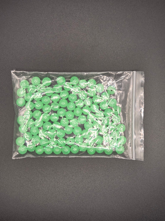 8mm Green Acrylic bead bag of 100