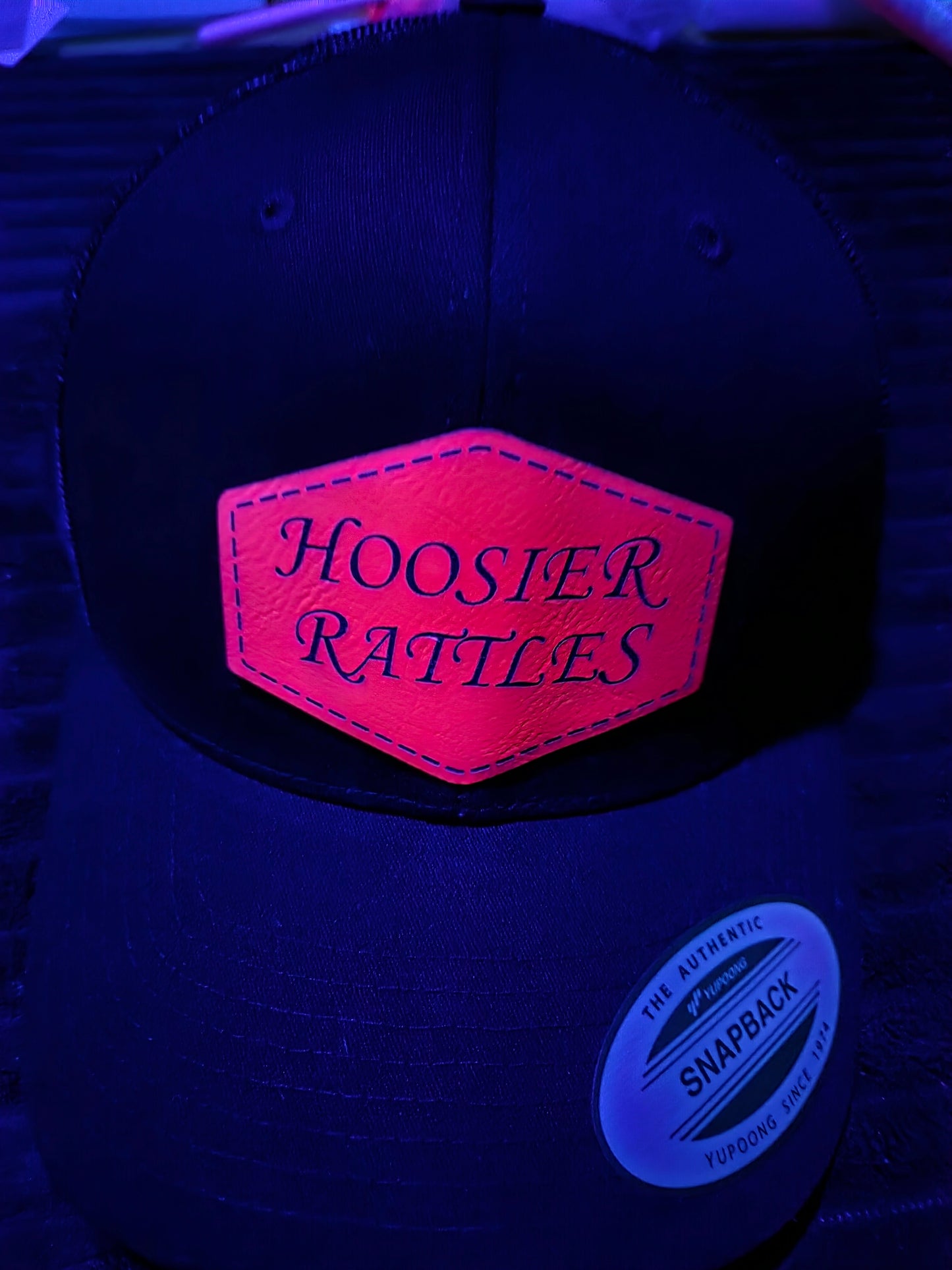 Red Leather Patch Hat