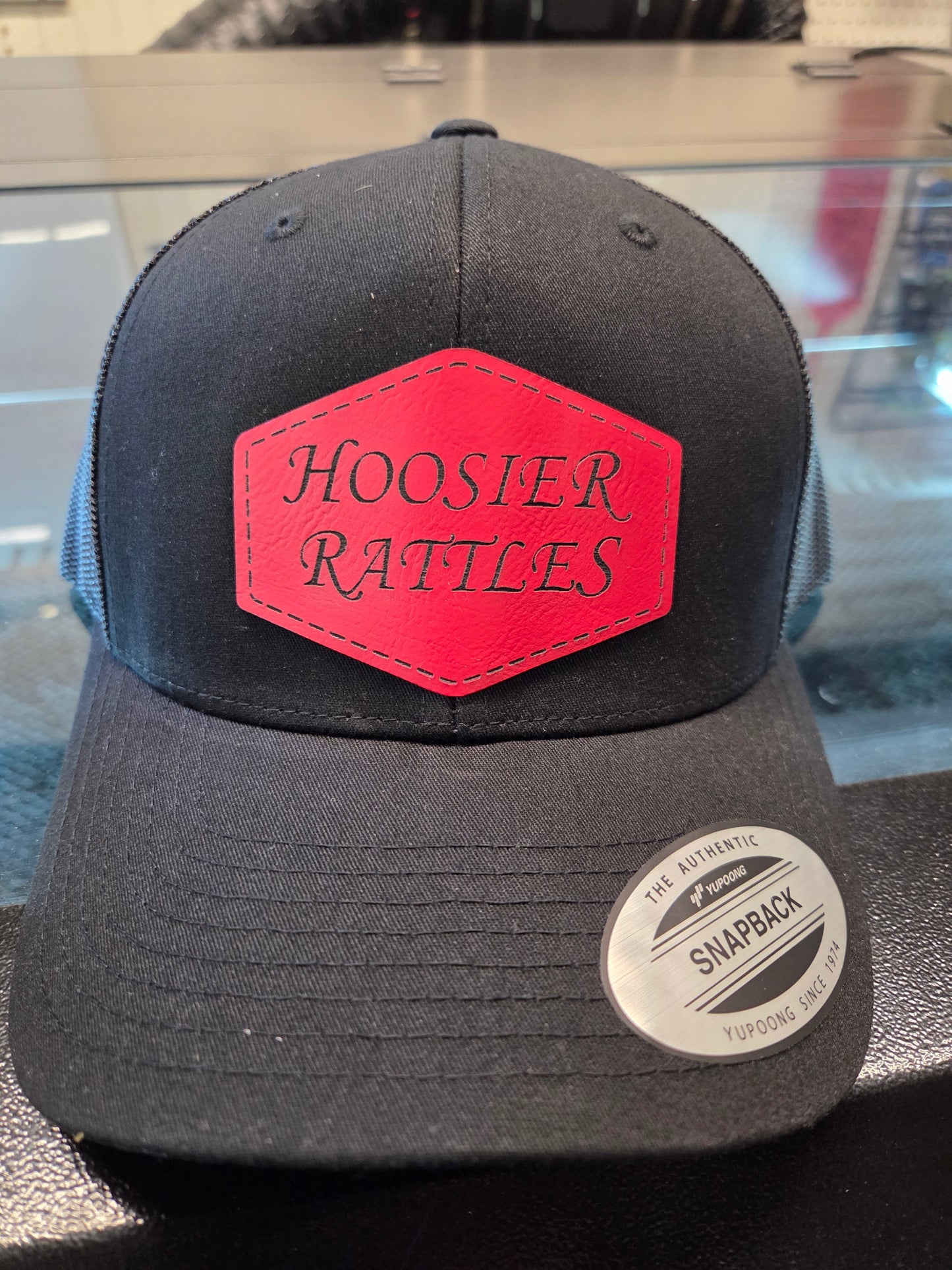 Red Leather Patch Hat